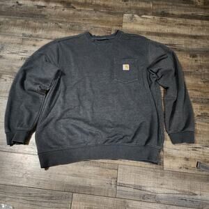 Carhartt loose fit pullover gray sweatshirt mens size Large 2490